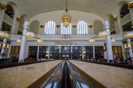 Denver, MAY 3: Interior view of the historical Union Station on MAY 3, 2017 at Denver, Coloradoのeditorial素材
