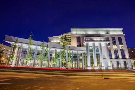 Denver, MAY 3: Night view of the Colorado State Public Defender on MAY 3, 2017 at Denver, Coloradoのeditorial素材