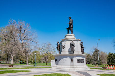 Denver, MAY 6: Dr. Martin Luther King Jr. in the city park on MAY 6, 2017 at Denver, Coloradoのeditorial素材
