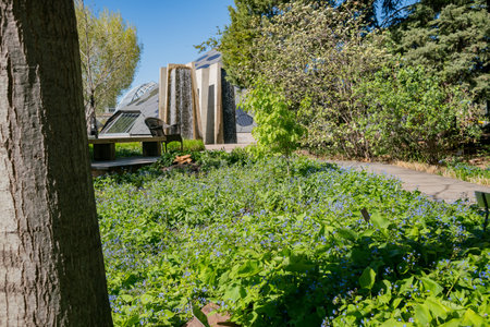 Denver, MAY 5: The beautiful Denver Botanic Gardens on MAY 5, 2017 at Denver, Coloradoのeditorial素材