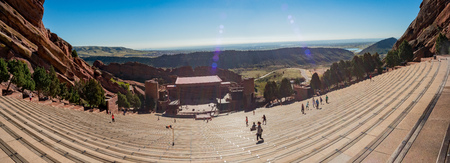 Denver, MAY 5: Beautiful landscape of Red Rocks Colorado on MAY 5, 2017 at Denver, Coloradoのeditorial素材