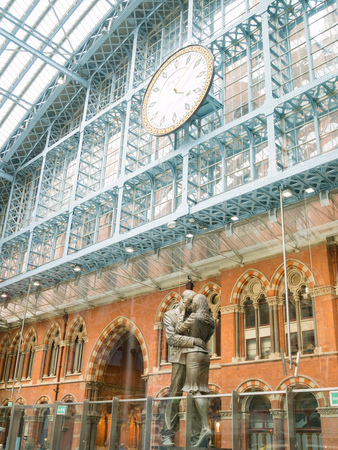 London, APR 24: The beautiful St. Pancras International station on APR 24, 2018 at London, United Kingdomのeditorial素材