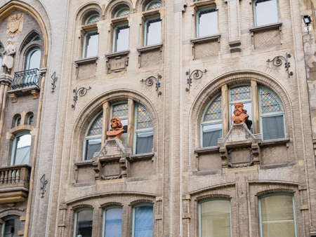 Ghent, APR 28: Beautiful cityscape and street view on APR 28, 2018 at Ghent, Belgiumのeditorial素材