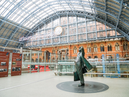 London, APR 24: The beautiful St. Pancras International station on APR 24, 2018 at London, United Kingdomのeditorial素材
