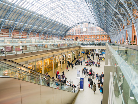 London, APR 24: The beautiful St. Pancras International station on APR 24, 2018 at London, United Kingdomのeditorial素材