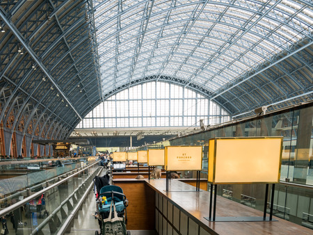 London, APR 24: The beautiful St. Pancras International station on APR 24, 2018 at London, United Kingdomのeditorial素材