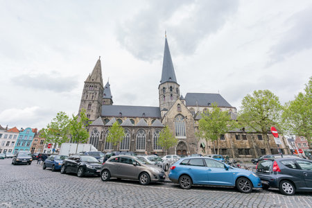 Ghent, APR 28: Exterior view of the Sint-Jacobskerk church on APR 28, 2018 at Ghent, Belgium