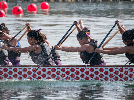 Long Beach, JUL 28: Dragon Boat Festival on JUL 28, 2018 at Long Beach, California