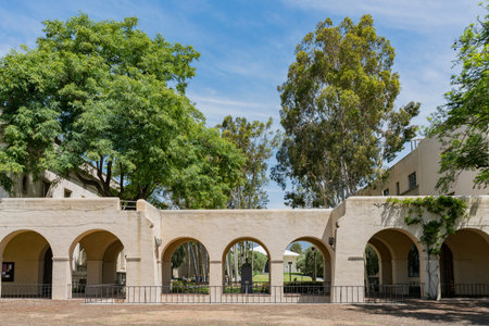Los Angeles, JUL 21: Exterior view of a beautiful building in Caltech on JUL 21, 2018 at Los...