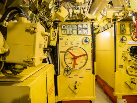 San Diego, AUG 2: Interior view of the famous B-39 Submarine  on AUG 2, 2014 at San Diego,...