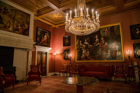 Amsterdam, JUL 22: Interior view of the Royal Palace Amsterdam on JUL 22, 2017 at Amsterdam,...