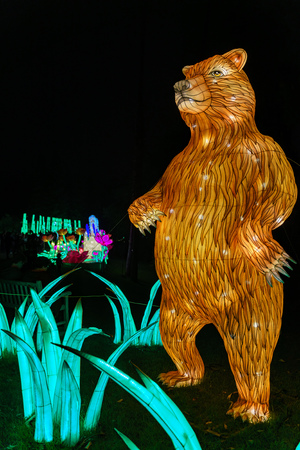 Los Angeles, NOV 21: Beautiful colorful lantern of Moonlight Forest Festival on NOV 21, 2018 at Los Angelesのeditorial素材