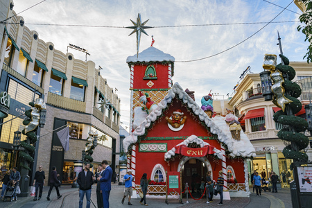 Afternoon view of the Santa House in the Grove on NOV 27, 2018 at Los Angeles, Californiaのeditorial素材