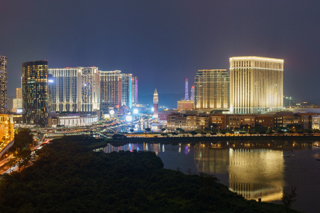 Aerial view of the Venetian Macao from the Grande Hillのeditorial素材