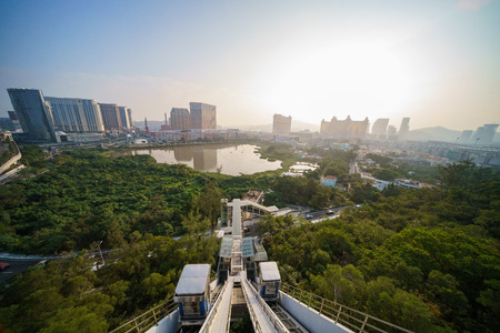 Aerial view of the Venetian Macao from the Grande Hillのeditorial素材