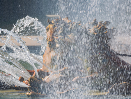 The beautiful Apollo Fountain of Place of Versailles at Franceのeditorial素材