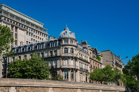 cityscape from the famous Seine river at Paris, Franceのeditorial素材