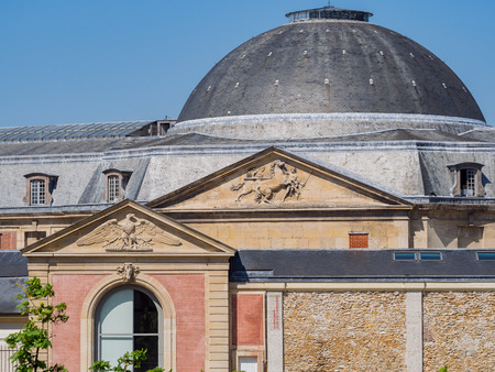 Exterior view of the Sculptures and Mouldings Gallery at Versailles, Franceのeditorial素材