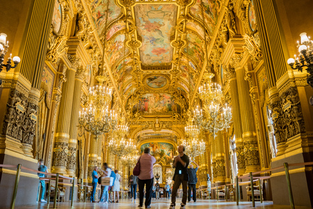 France, MAY 7: Interior view of the famous Grand Foyer of Palais Garnier on MAY 7, 2018 at Franceのeditorial素材