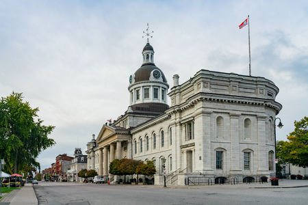 Kingston, OCT 5: Exterior view of the beautiful city hall on OCT 5, 2018 at Kingston, Canadaのeditorial素材