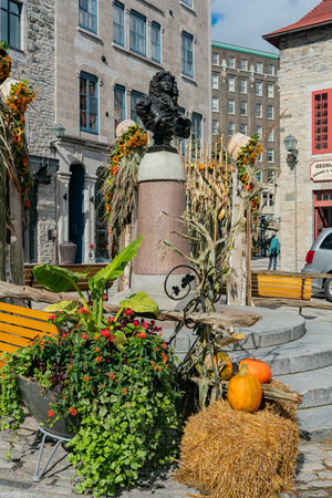 Quebec, OCT 1: Afternoon view of the beautiful Breakneck Steps area on OCT 1, 2018 at Quebec, Canadaのeditorial素材