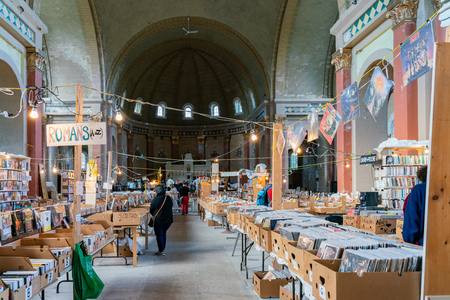 Quebec, OCT 2: Selling books in the Eglise Saint Coeur de Marie church on OCT 2, 2018 at Quebec, Canadaのeditorial素材