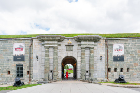 Quebec, OCT 1: Entrance of the La Citadelle de Quebec on OCT 1, 2018 at Quebec, Canadaのeditorial素材