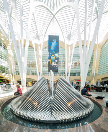 Toronto, OCT 8: Interior view of the famous Hockey Hall of Fame building on OCT 8, 2018 at Toronto, Canadaのeditorial素材