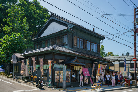 Hokkaido, AUG 6: Exterior view of some stores around Otaru on Aug 6, 2017 at Hokkaido, Japanのeditorial素材