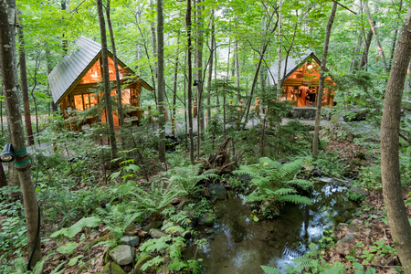 Furano, AUG 6: The famous Elf forest little house on AUG 6, 2017 at Furano, Hokkaido, Japanのeditorial素材