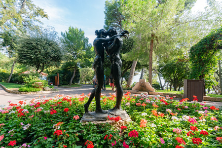 Monaco, OCT 21: Beautiful envirnoment around Saint-Martin Gardens on OCT 21, 2018 at Moncoのeditorial素材