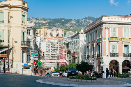 Monaco, OCT 21: Walking in the beautiful Monaco downtown on OCT 21, 2018 at Moncoのeditorial素材