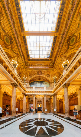 Monaco, OCT 21: Interior view of the famous Casino Monte-Carlo on OCT 21, 2018 at Moncoのeditorial素材