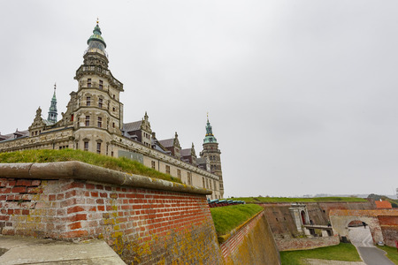 Exterior view of the famous Kronborg Castle at Denmarkのeditorial素材