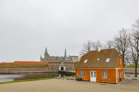 Exterior view of the famous Kronborg Castle at Denmarkのeditorial素材