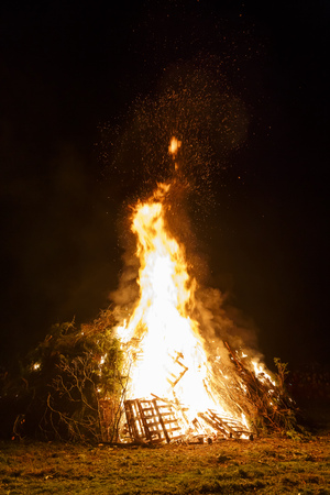 The traditional event - bon Fire at United Kingdomの写真素材