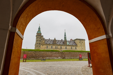 Exterior view of the famous Kronborg Castle at Denmarkのeditorial素材