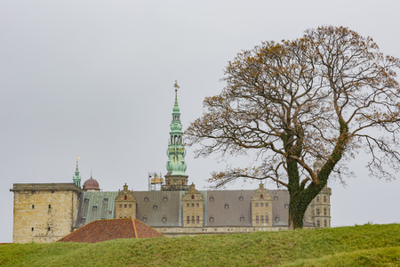 Exterior view of the famous Kronborg Castle at Denmarkのeditorial素材