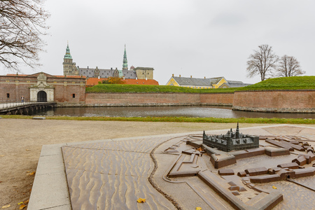 Exterior view of the famous Kronborg Castle at Denmarkのeditorial素材