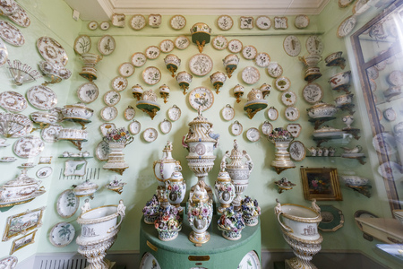 Copenhagen, OCT 31: Interior view of the famous Rosenborg Slot on OCT 31, 2015 at Copenhagen, Denmarkのeditorial素材