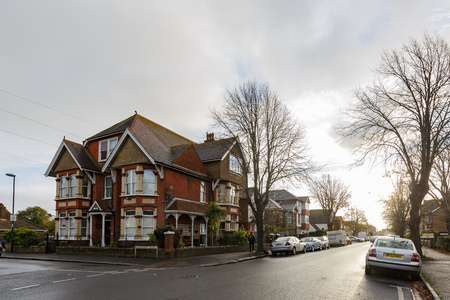 Bognor Regis, NOV 12: Street view of some residence building on NOV 12, 2015 at Bognor Regis, United Kingdomのeditorial素材