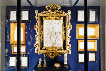 Copenhagen, OCT 31: Interior view of the famous Rosenborg Slot on OCT 31, 2015 at Copenhagen,...