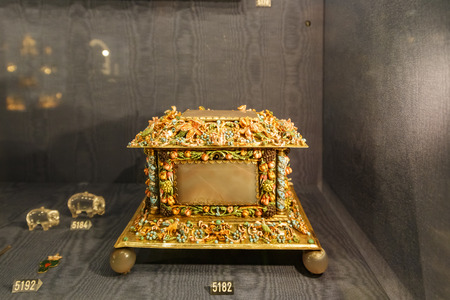 Copenhagen, OCT 31: Interior view of the famous Rosenborg Slot on OCT 31, 2015 at Copenhagen, Denmarkのeditorial素材