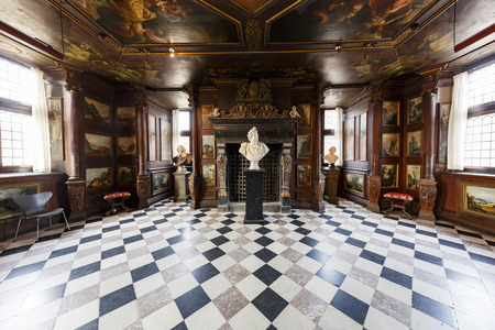 Copenhagen, OCT 31: Interior view of the famous Rosenborg Slot on OCT 31, 2015 at Copenhagen, Denmarkのeditorial素材