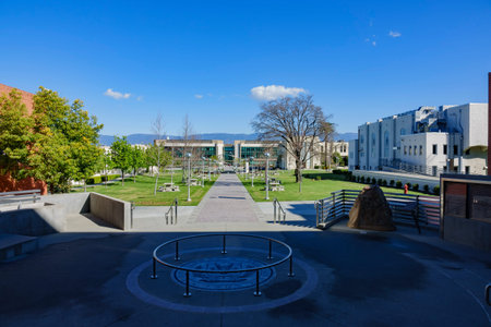 Walking in the Loma Linda University at Los Angeles, California