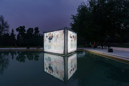 Los Angeles, MAY 1: Night view of the Digital Nature in Los Angeles County Arboretum & Botanic...