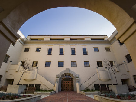 Los Angeles, MAY 24: Exterior view of a beautiful building in Caltech on MAY 24, 2019 at Los Angeles, Californiaのeditorial素材
