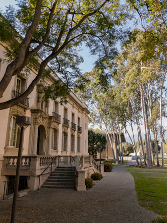 Los Angeles, MAY 24: Exterior view of a beautiful building in Caltech on MAY 24, 2019 at Los...