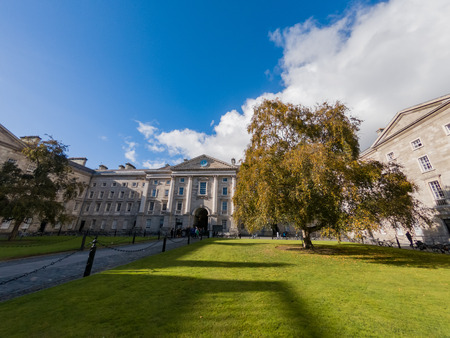 Dublin, OCT 28: Exterior view of the Trinity College Dublin Students' Union on OCT 28, 2018 at Dublin, Irelandのeditorial素材