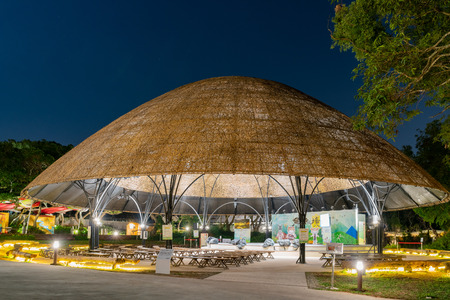 Taichung, DEC 20: Night view of the World Garden of Taichung World Flora Exposition on DEC 20, 2018 at Taichungのeditorial素材